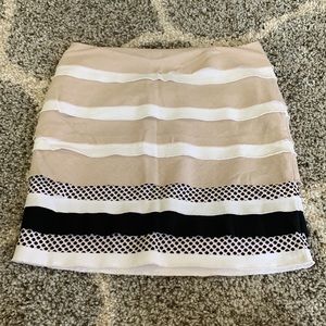 White House Black Market mixed media skirt size 14